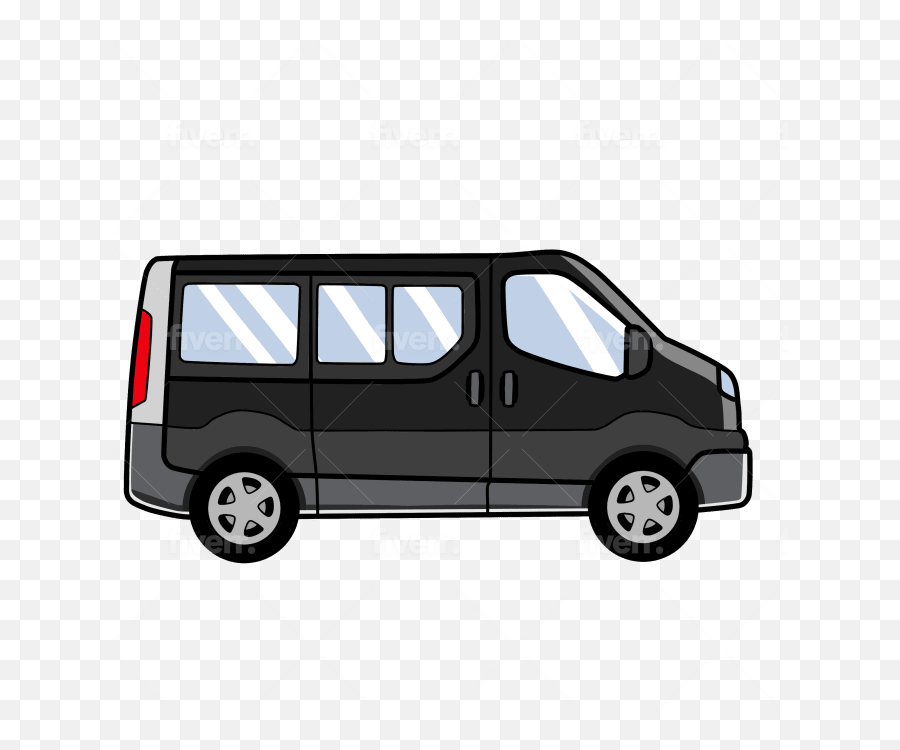 Draw Cartoon Icon Sticker Emoji Emotes - Commercial Vehicle,Red Minivan Emoji