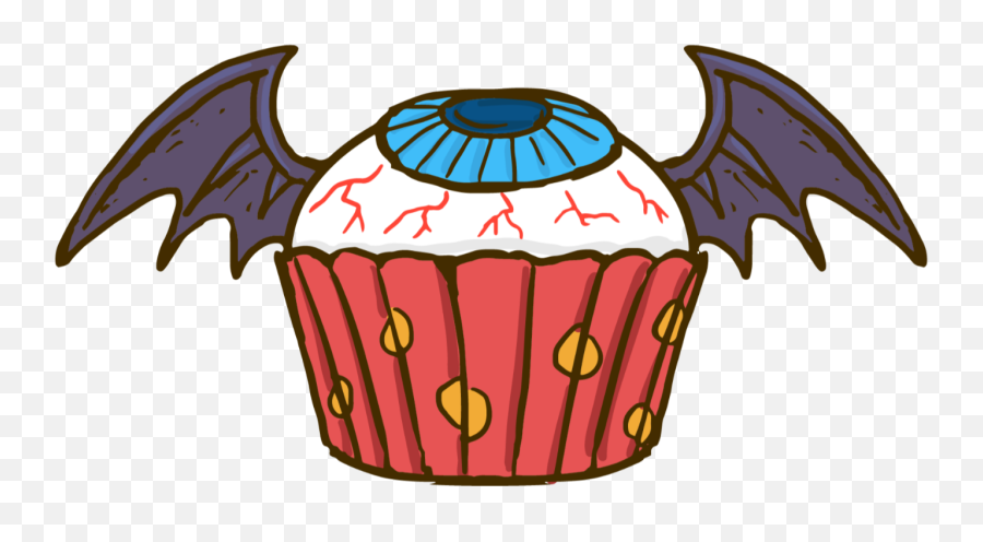 Halloween Cake Eye Cartoon Sticker - Baking Cup Emoji,Halloween Emoji Cakes