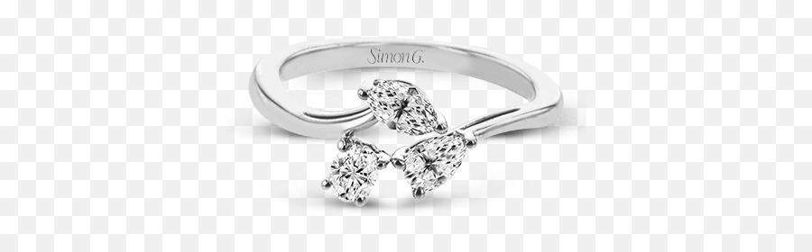 Simon G 18k White Gold Diamond Fashion - Solid Emoji,Emotion Ring White