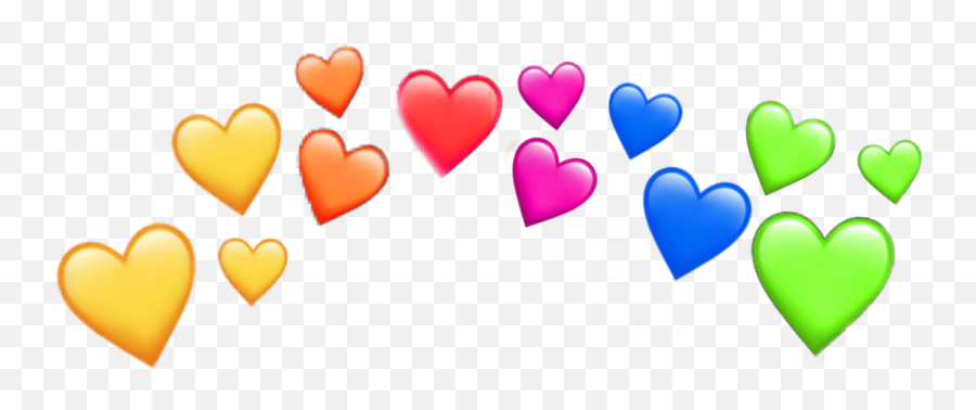 Heartcrown - Girly Emoji,Rainbow Heart Emoji
