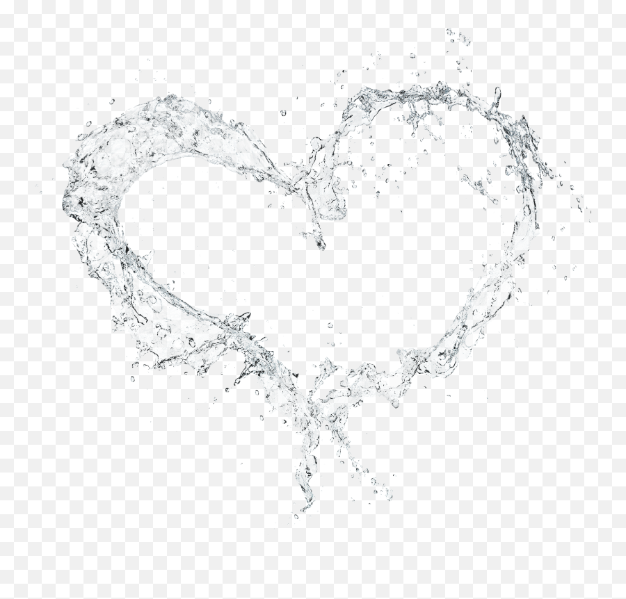 Water Splash Heart Hearts Effects Effect Frame - Water Splash Heart Shape Emoji,Melting Heart Emoji