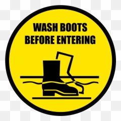 Wash Boots Before Entering Floor Sign - Language Emoji,Dirty Emoji Meanings Chart