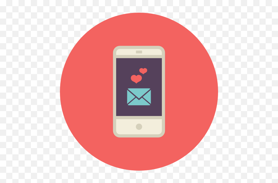 Mobile Love Mail Free Icon Of Flat Retro Communications Icons - Smartphone Chat Icon Emoji,Valentine Iphone Message Emoticon