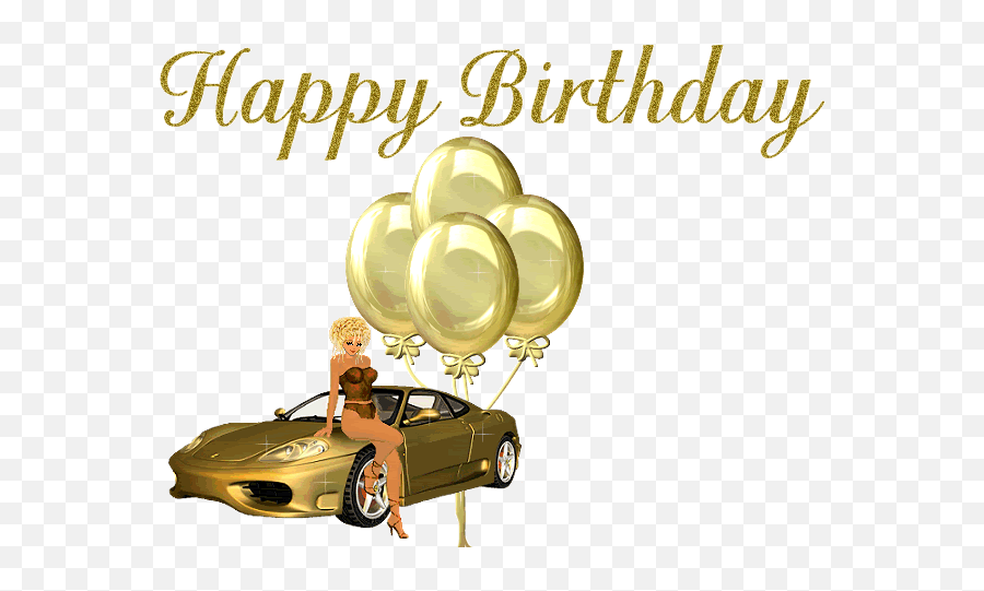 Happy Birthday Sexy Graphic For Myspace - Happy Birthday Gold Car Emoji,Happy Birthday Emoticons
