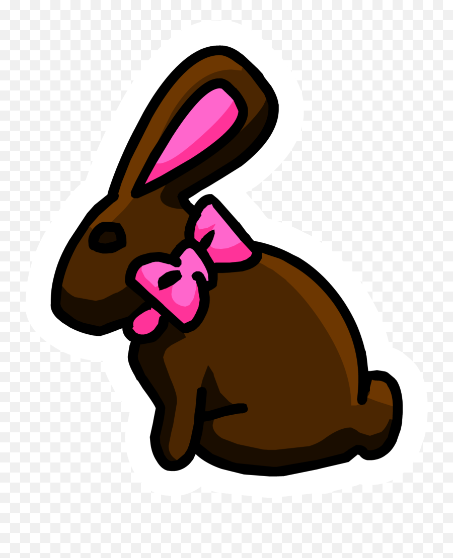 Chocolate Bunny Pin - Chocolate Bunny No Background Emoji,Bunny And Egg Emoji
