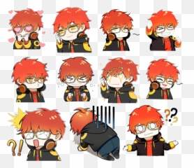 Mysticmessenger 707 Sticker - Transparent Background Saeyoung Choi Emoji,707 Emoji
