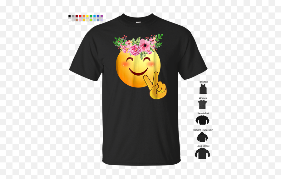 American Hand Showing Peace Sign Emoji T - Shirt Barkintaz,Emojis With Flower Crown Png