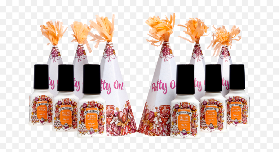 6 - Pack Poopourri Potty On Party Hat Gift Set 6x 2oz Sprays For Party Emoji,Microphone Box And Umbrella Emoji