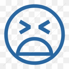 Iconsetc Simple Blue Classic Emoticons Tired Face Icon Emoji,Tired Looking Emoticon