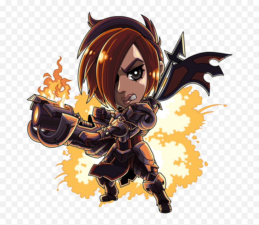 Download Hd Chibi Ash Paladins Overwatch Paladins Champions Emoji,Champ Emoji