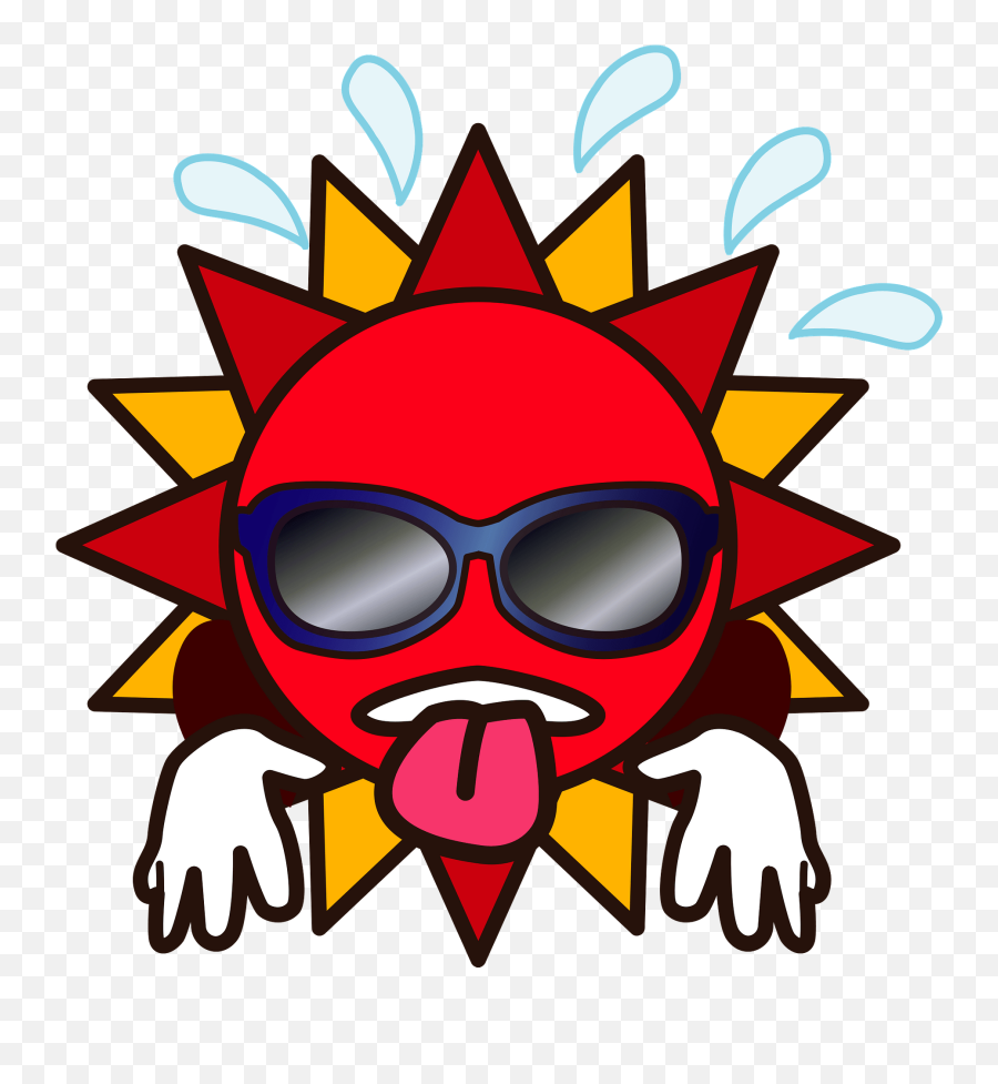 Sun Is Hot And Sweaty Clipart Free Download Transparent Emoji,Sweaty Emoji