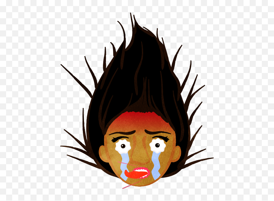 Facial Expression Of When She Ate Spicy Food - Cute2u A Emoji,Light Brown Man Shrug Emoji