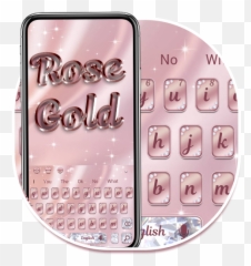 Diamond Rose Gold Keyboard Theme For - Mobile Phone Emoji,Rose Emoticon Text
