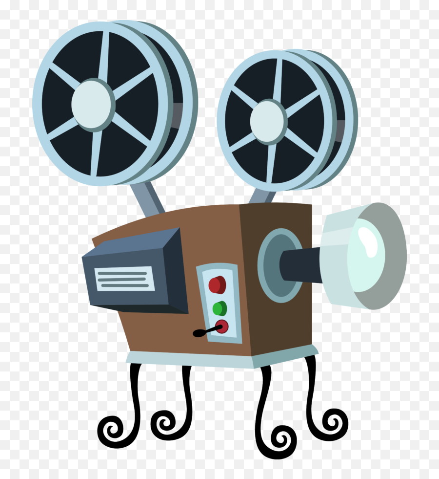 Old Film Projector Cartoon - Transparent Background Projector Clipart Emoji,Projector Emoji