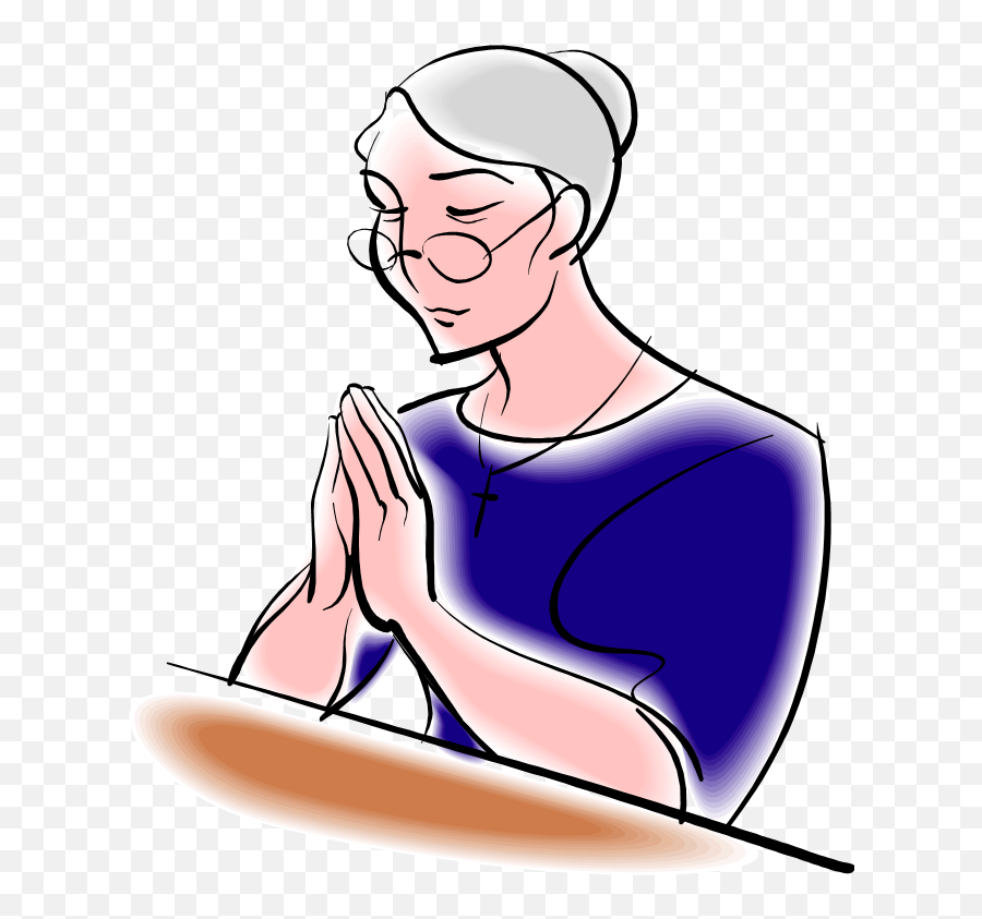 Free Microsoft Cliparts Prayer - Old Woman Praying Clipart Emoji,Person Praying Emoji