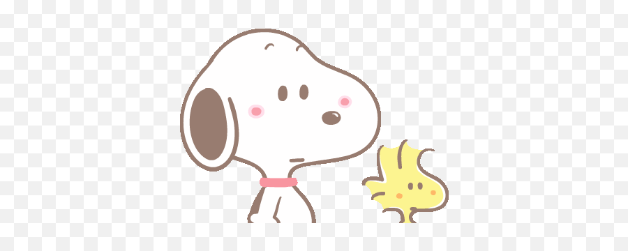 Glen Gif - Lovely Snoopy Line Aticker Emoji,Snoopy Emoji