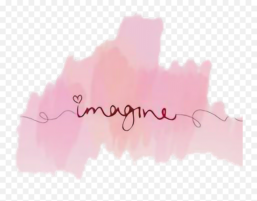 Imagine Wordart Watercolor Word Sticker By Flor Lione - Language Emoji,Emoji Word Art