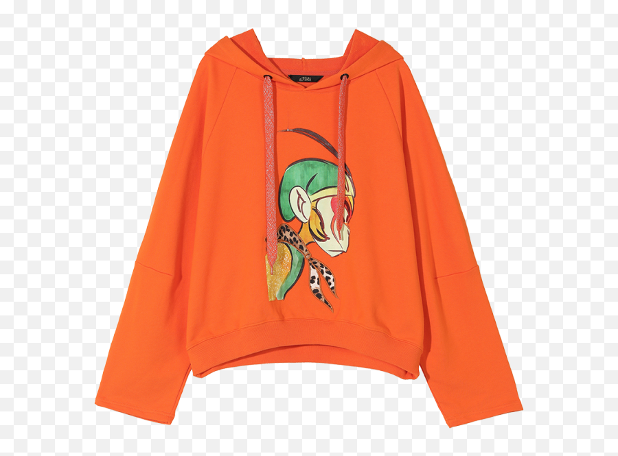 Elfsack Solid Cartoon Print Casual Pullover Hoodies Sweatshirt Women 2020 Winter Pure Embroidery Girly Loose Female Daily Tops - Long Sleeve Emoji,Emoji Sweater For Sale