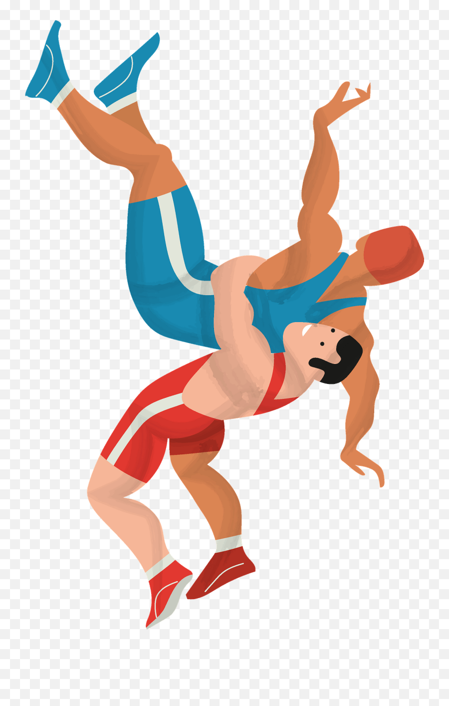 Wrestling Clipart - For Running Emoji,Sumo Wrestler Emoji