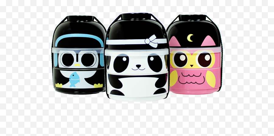 Cutezcute 2 - Tier Kids Bento Lunch Box Food Container Baby Girly Emoji,Emoticon Lunch Box