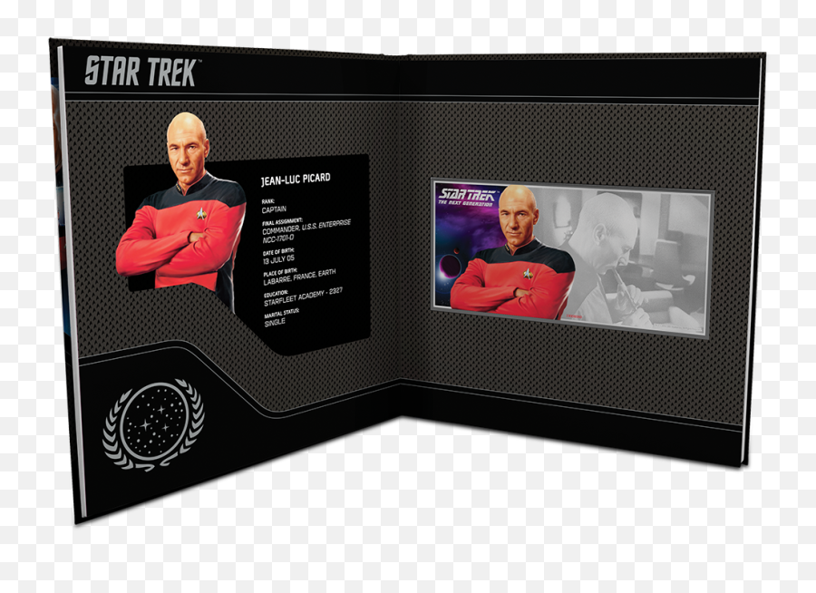 Star Trek The Next Generation - Jeanluc Picard 5g Pure Silver Coin Note Plus Collectoru0027s Album Star The Next Generation Emoji,Star Trek Data Gets Emotions