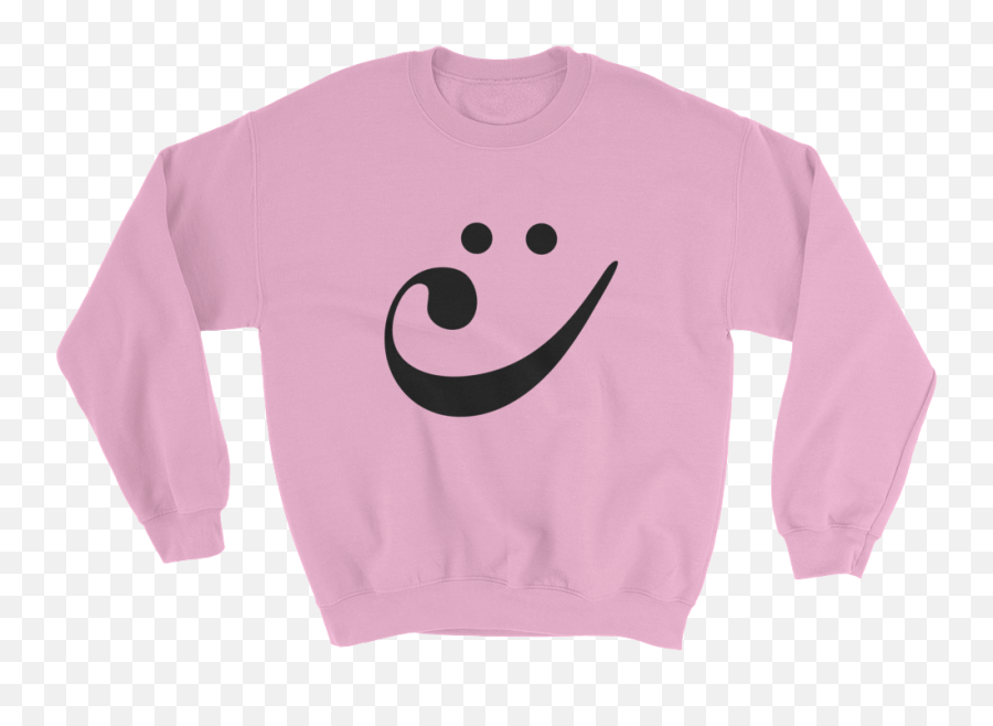 Happy Bass Clef Smiley Sweatshirt - Egg Sweater Emoji,Xl Emoticon