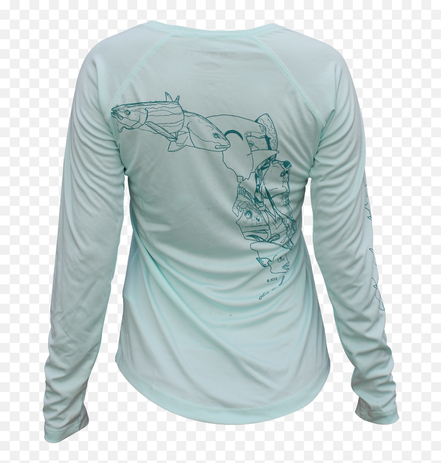 Ladies White V - Neck Seahorse Print Performance Fishing Ladies Fishing Shirts Emoji,Emotions On Sleeve Opposite