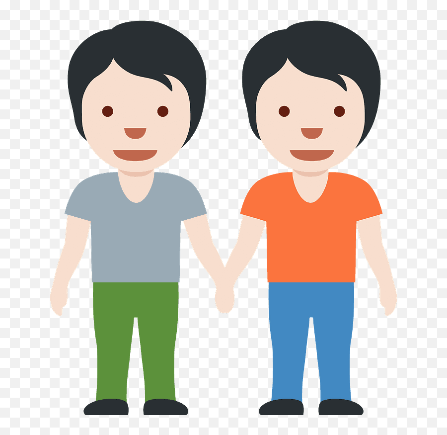 People Holding Hands Emoji Clipart - Deux Personnes,Hands Over Head Emoji