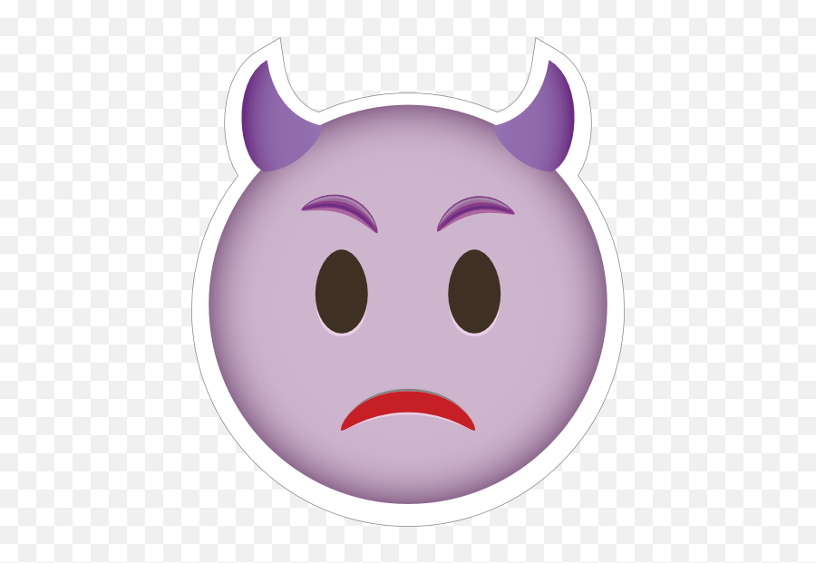 Phone Emoji Sticker Cute Devil Upset - Happy,Upset Emoji