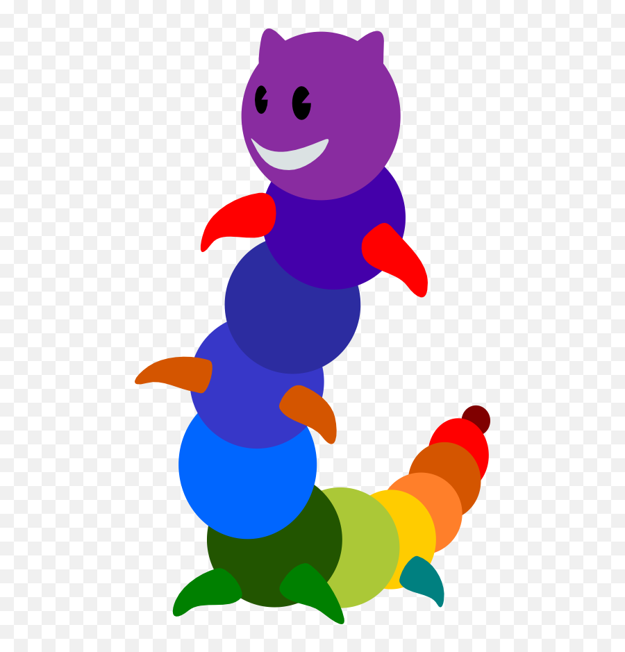 Rainbow Caterpillar Clipart I2clipart - Royalty Free Rainbow Caterpillar Cartoon Emoji,Gusano Emoticon