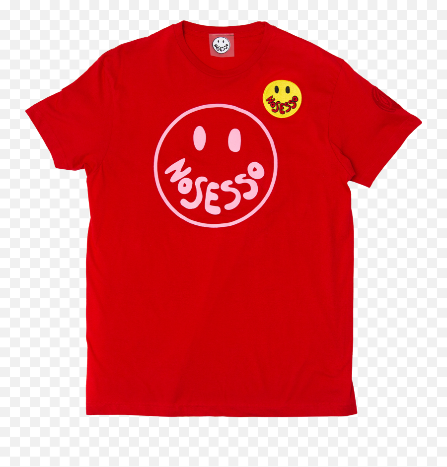 No Sesso U2014 No Sesso Acid Smiley Tee U2013 Maraschino - Short Sleeve Emoji,Large Small Emoticon