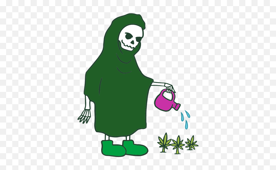 Grim Reaper Cannabis Character - Death Emoji,Grim Reaper Emoticon Facebook