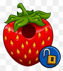 Club Penguin Strawberry Clipart - Strawberry Club Penguin Emoji,Sunglasses Emoji Costume