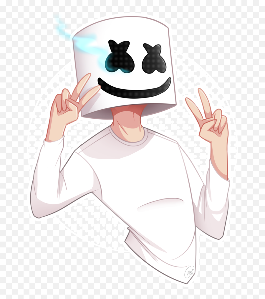 Marshmellow Alan Walker Dj Emoji,Marshmello Emoji