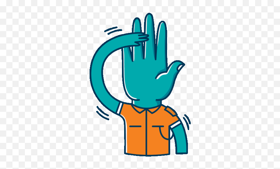 Hand Doing Salaam Sticker - Talktothe Hands Salute Hands Emoji,Talk To The Hand Emoticon Gif
