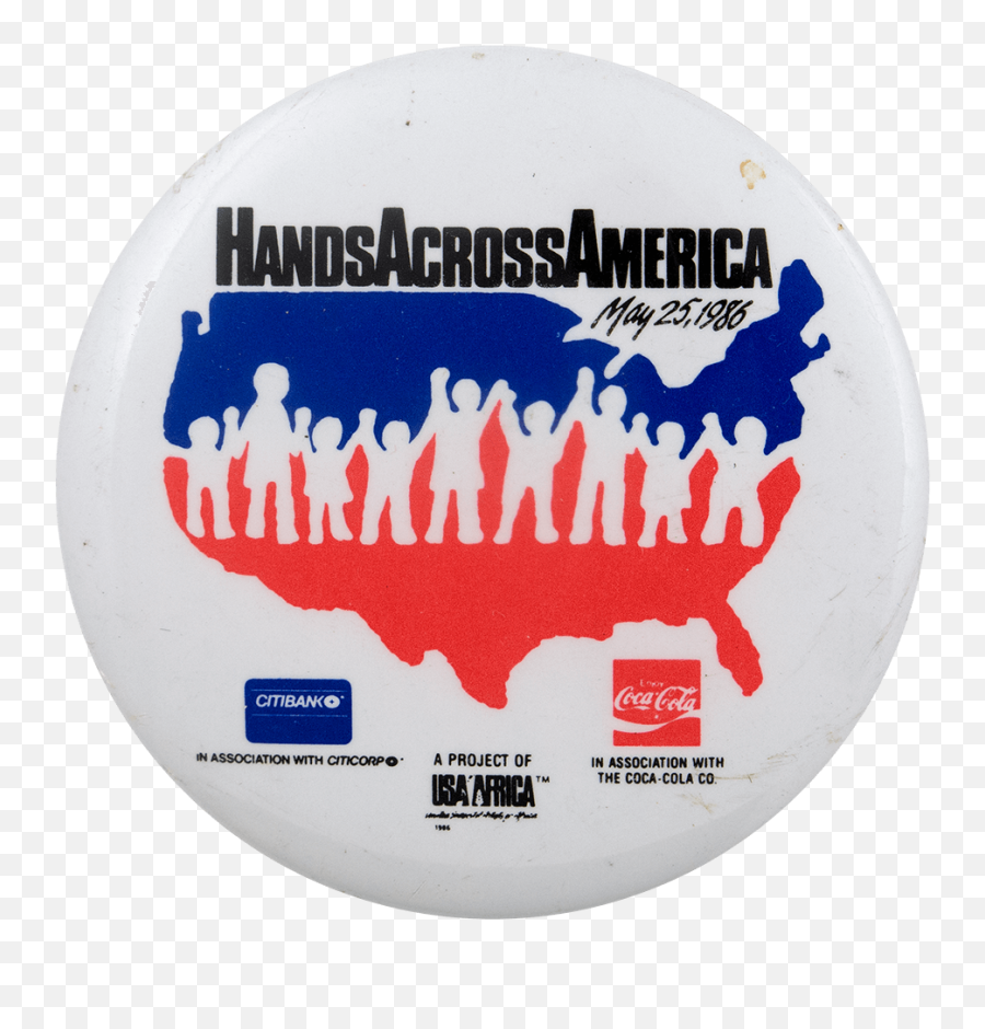 Hands Across America Busy Beaver Button Museum Emoji,Emoji For Coca Cola
