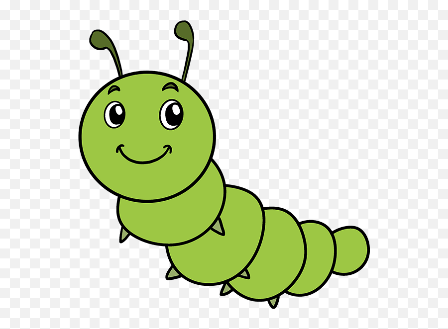 How To Draw A Cute Caterpillar - Really Easy Drawing Tutorial Cute Caterpillar Clip Art Emoji,Caterpillar Emoji