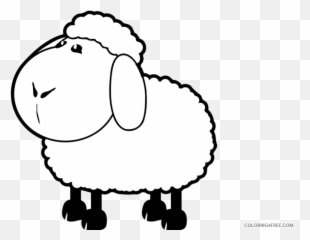 Sheep Outline Coloring Pages Sheep Black And Printable - Sheep Clip Art Emoji,Disney Emoji Coloring Pages