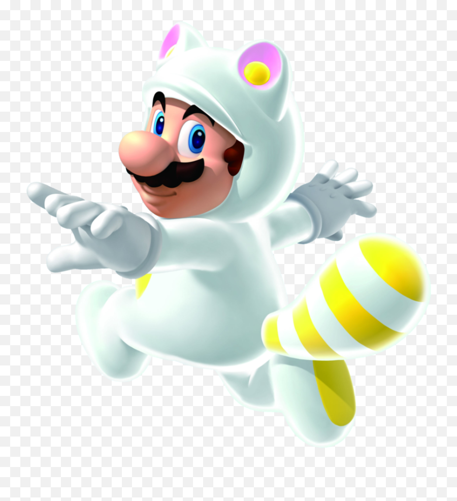White Tanooki Suit Returns In New Super - 8 Bit White Tanooki Mario Emoji,Mario Emotions
