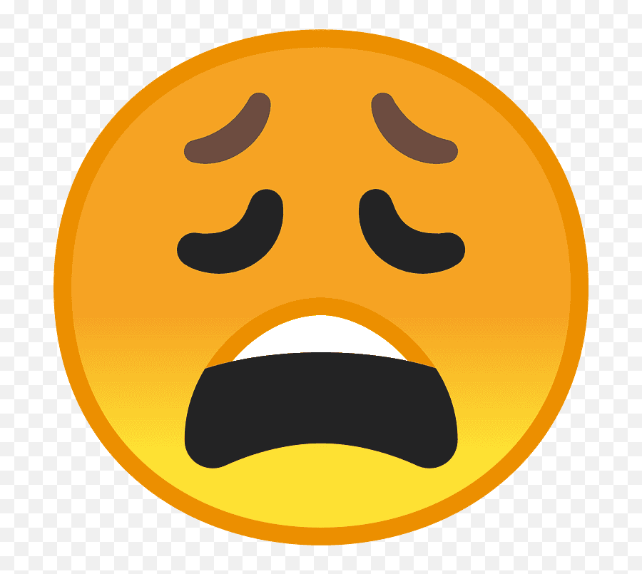 Weary Face Emoji - Distressed Face Emoji,Hot Face Emoji