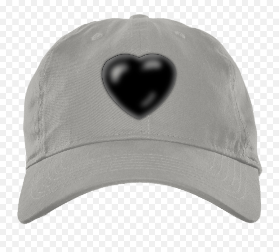 Black Heart Brushed Twill Unstructured Adjustable Hat - Baseball Cap Emoji,What Do The Black Heart Emoji Mean