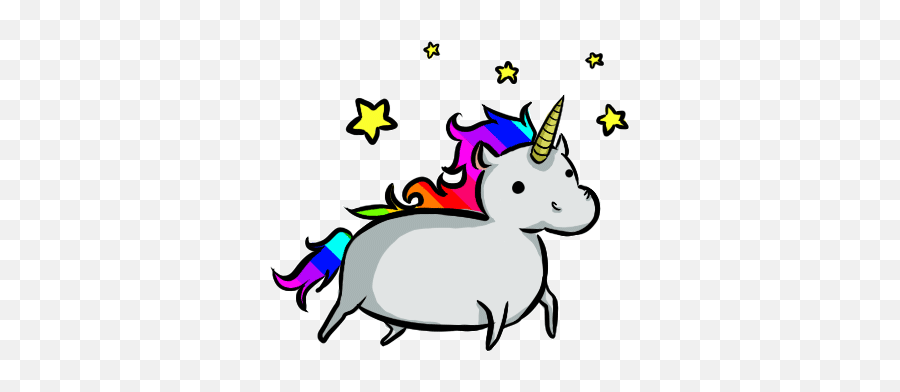 Unicorn Gifs - Cartoon Clipart Rainbow Unicorn Emoji,Eating Unicorn Emoji