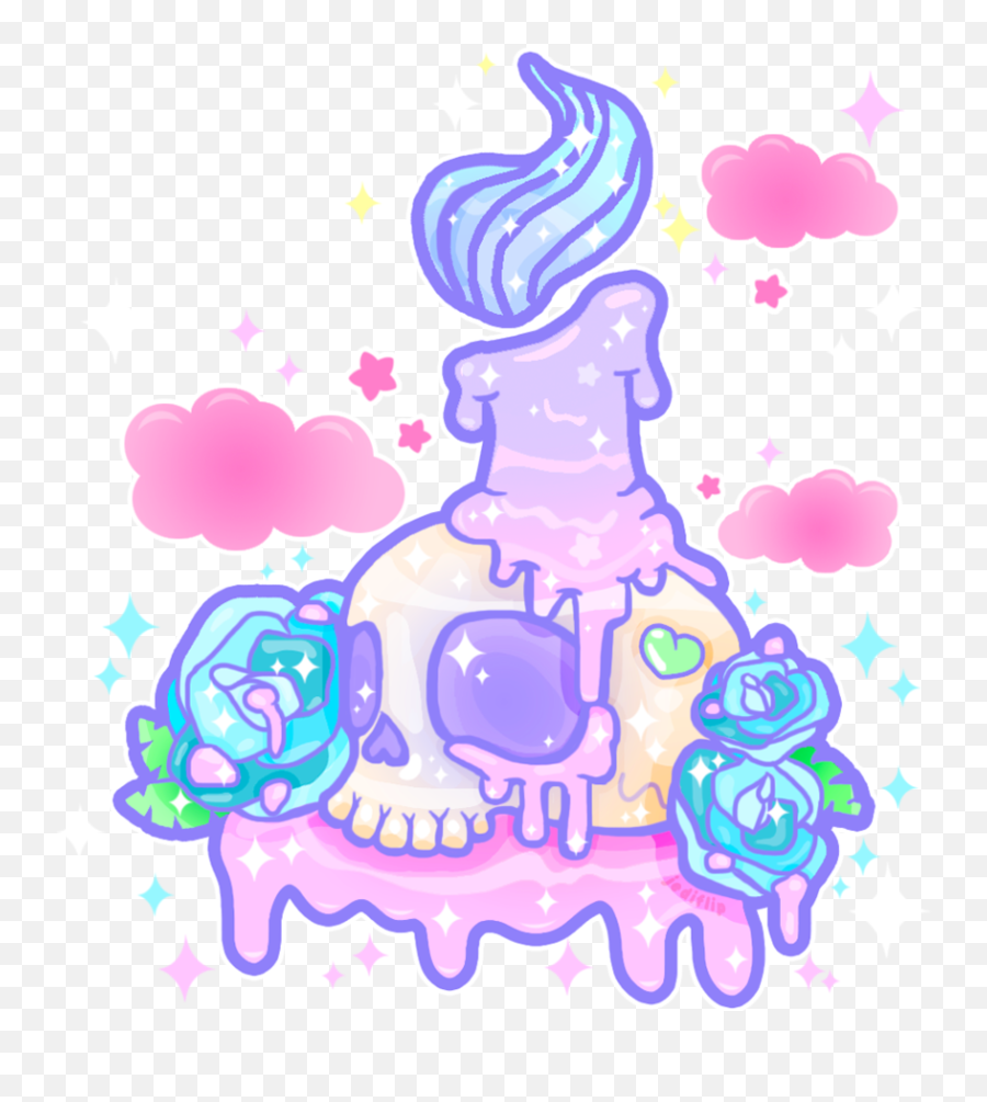 Pastel Goth Transparent Gif Transparent - Candle Kawaii Emoji,Goth Emoji