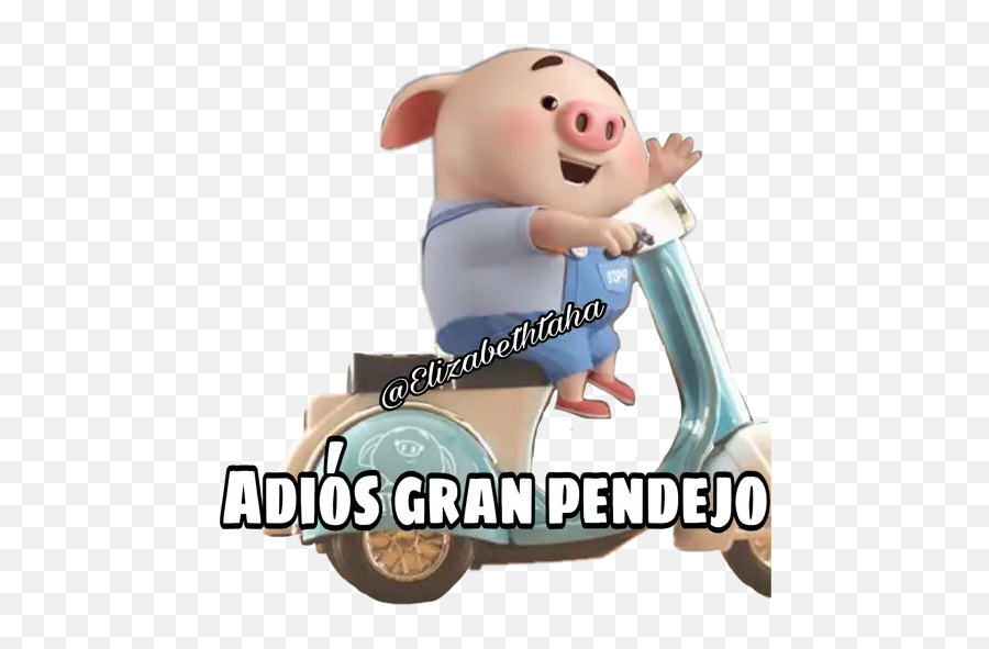 Pig U2022emomar Stickers Para Whatsapp - Happy Emoji,Pusheen Scooter Emoji