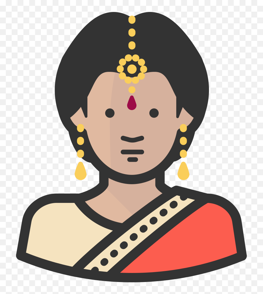 Indian Woman Icon Free Avatars Iconset Diversity Avatars - Indian Woman Clipart Emoji,Free Native American Emojis