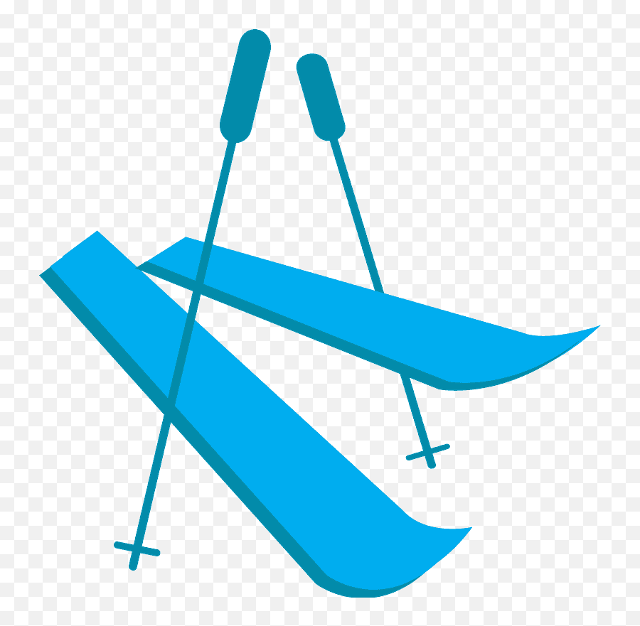 Skis Emoji Clipart - Skidor Clipart,Ski Color Emojis