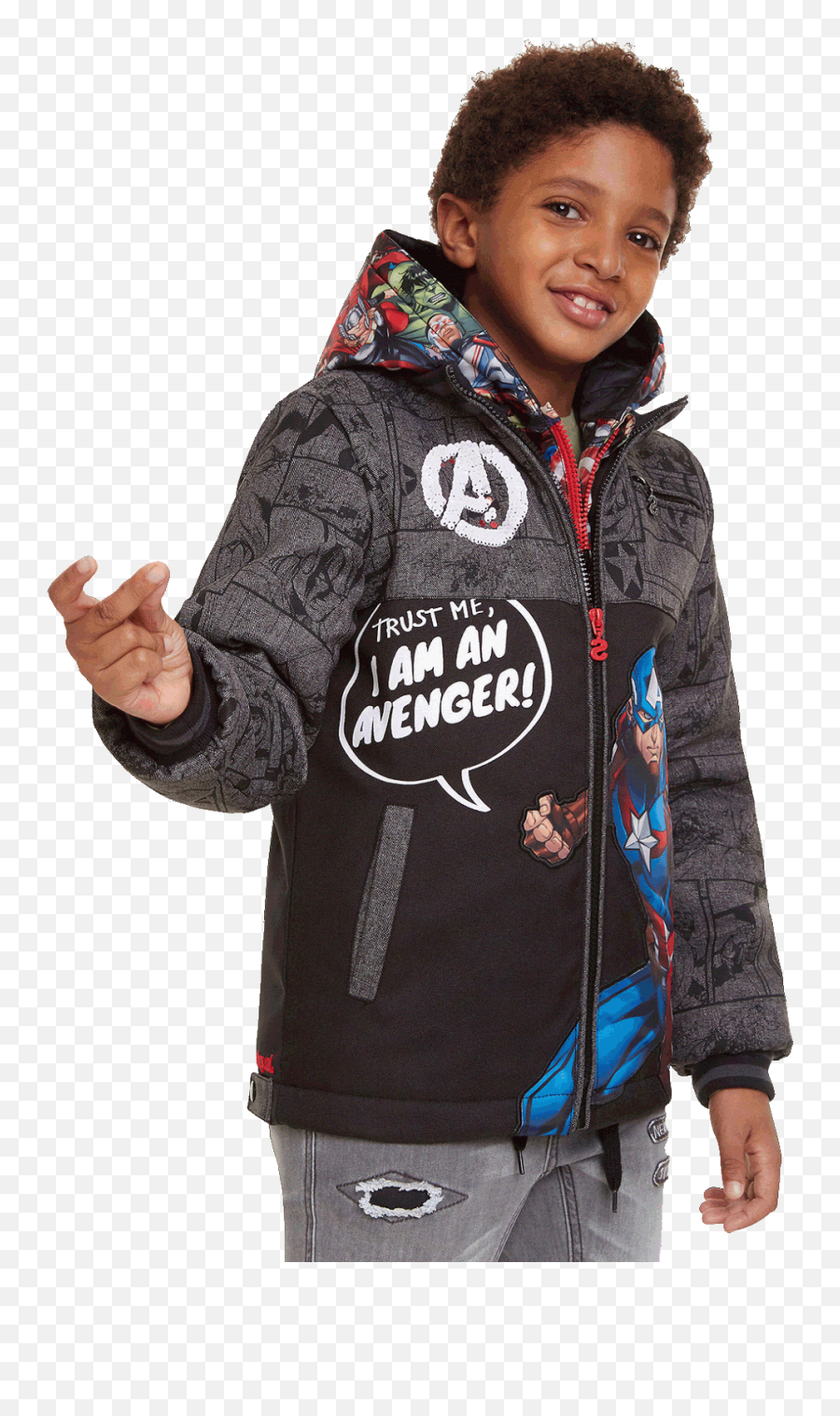 Desigual Marvel Avengers Padded Jacket - Desigual Marvel Emoji,Marvel Character Emotion T Shirts Kid