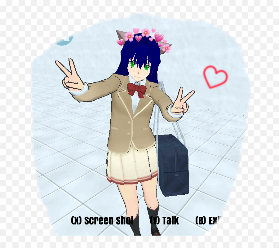 Yandere Simulator Sticker By Ami Kosa - V Sign Emoji,Yandere Emoji