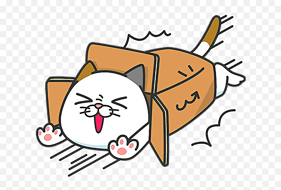 Cat Meow Box Happy Cute Transparent Cartoon - Jingfm Happy Emoji,Meow Emoji