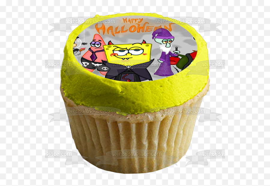 Spongebob Squarepants Happy Halloween Patrick Sandy Mr Krabs Gary Squidword Plankton Halloween Costumes Edible Cake Topper Image Abpid52706 Emoji,Mr. Krabs Emoticon Facebook